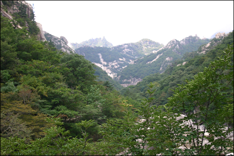 구룡연 계곡의 경관 